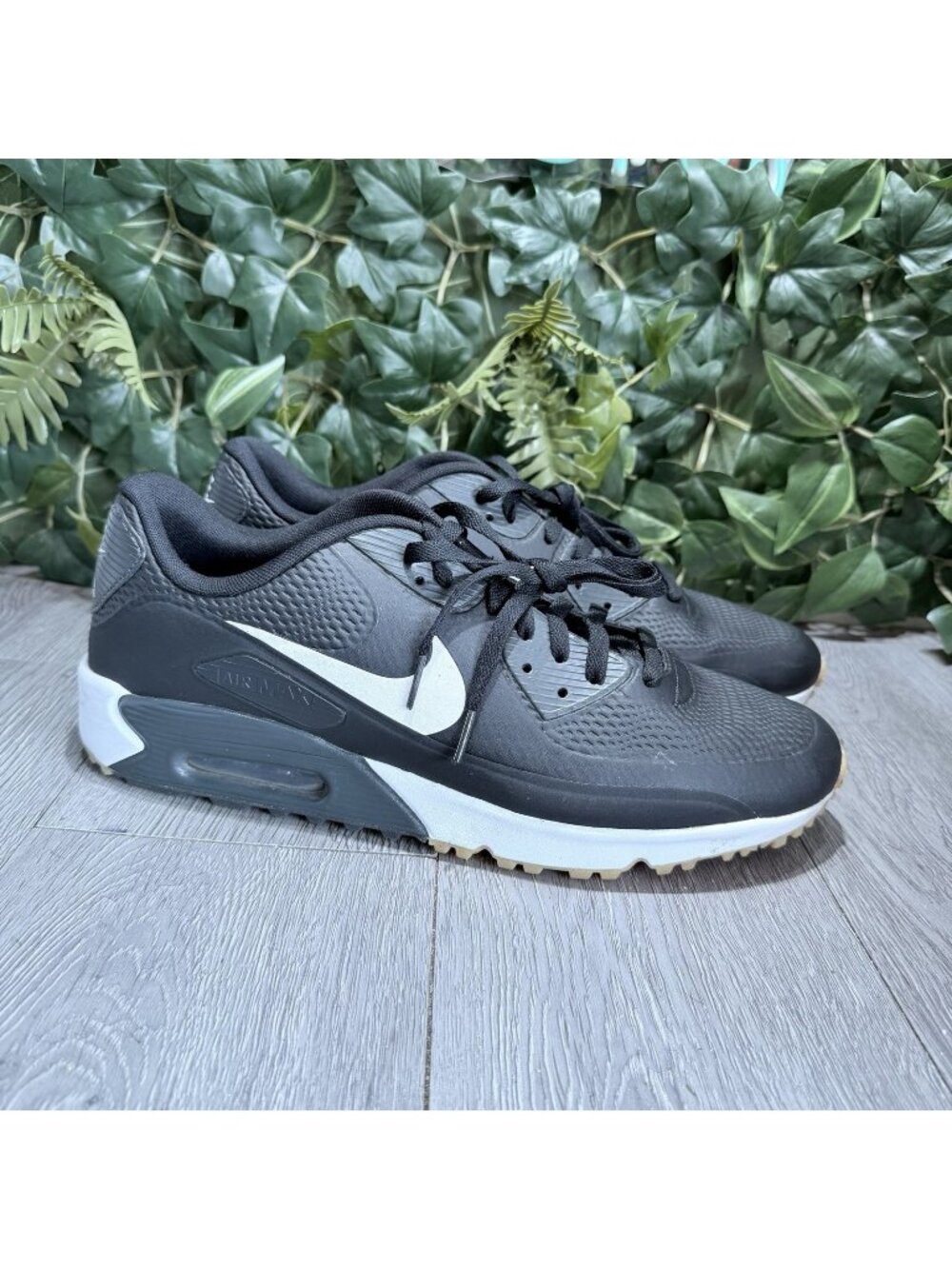 Nike Air Max 90 G Golf Shoes Black White Gum HV9305-001 Mens Size 13